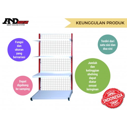 RAK GONDOLA KAKI RENDAH